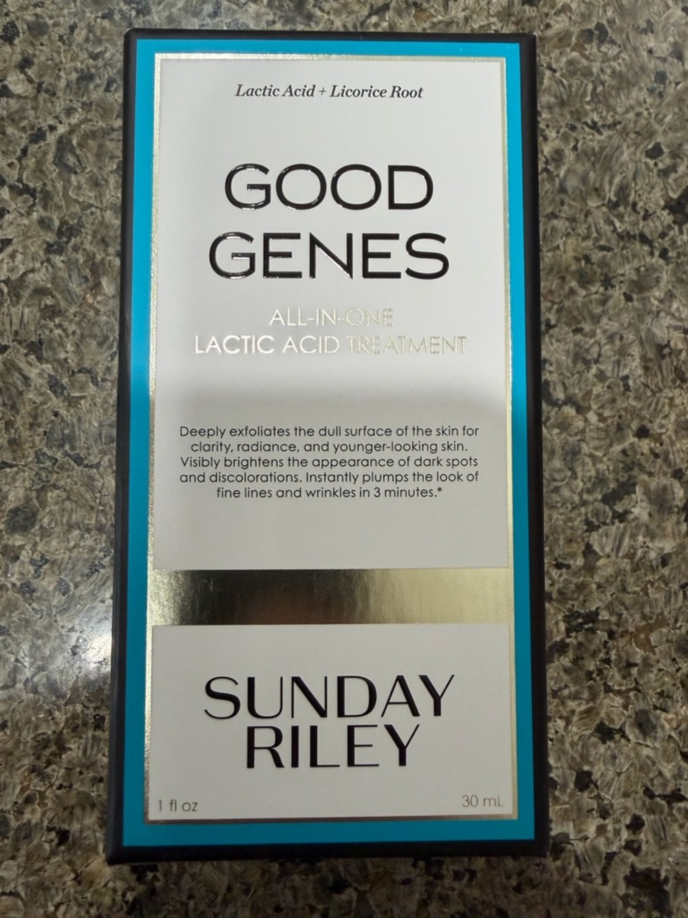 Sunday Riley Good Genes - Teal and Gold Accent Packaging